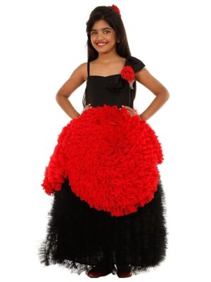 Baby Girl Fluffy Dress Simple Children Kids Wedding Bridesmaid Birthday First Communion Flower Girl Net Long Gown Dress