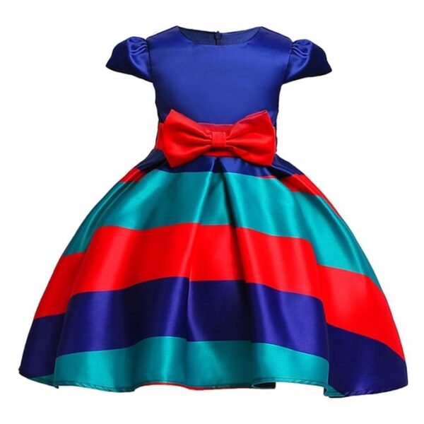 Flower Girl Dress Stripes Bow Wedding Bridesmaid Birthday Pageant 3-4 Years | Dresses | Maternity | Women's Clothing