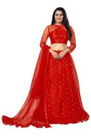 Elegant and Stylish Lehenga Choli for Women – Traditional Indian Wear with Embroidery, Perfect for Weddings and Festivals (Butti-Red)