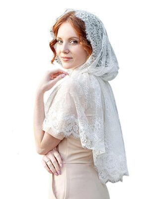 Cathedral Bridal Veils Infinity Chapel Inspired Prayer Latin Mass Lace Mantilla Church Muslim Communion Headcover Veil