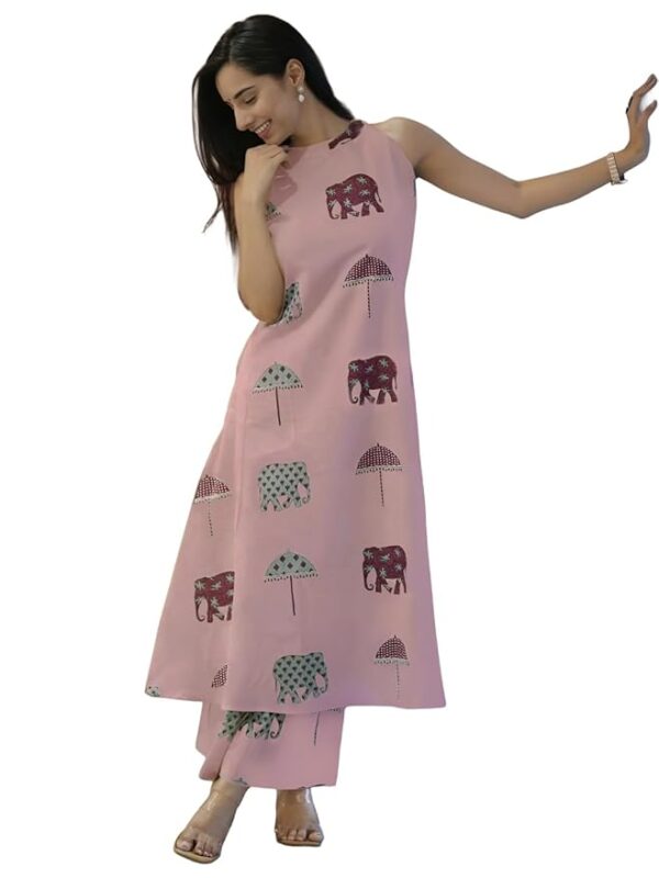 Women's Ethnic Co-Ord Set | Kurta Pant Set | Kurta Palazzo Set | Stylish Cotton Suit Set