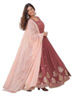 Faux Georgette Zari Thread Work Anarkali Kurta Set For Women